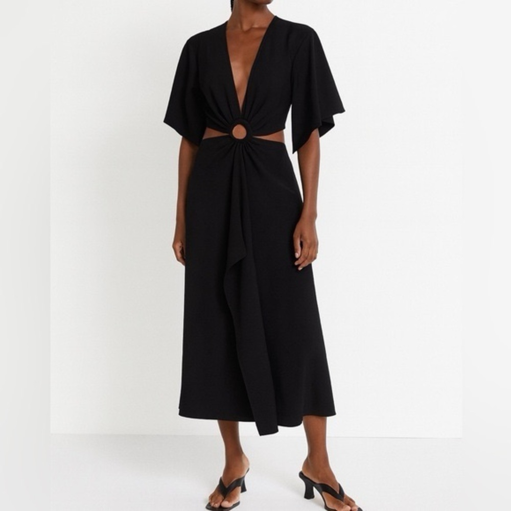 Scanlan Theodore Cutout Knit Maxi Dress Size M